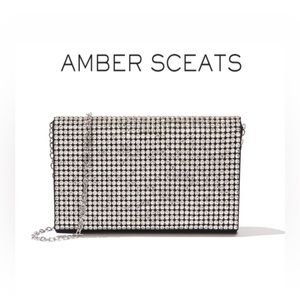 Amber sceats crystal studded shoulder / clutch bag. Stella crystal evening bag.